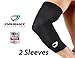 Premium Elbow Compression Sleeve (1 PAIR) - Athletic Elbow Sleeve for Basketball, Tennis, Baseball, Running - Great Elbow Support - Men & Women - Endurance Shield 360 - 100%!