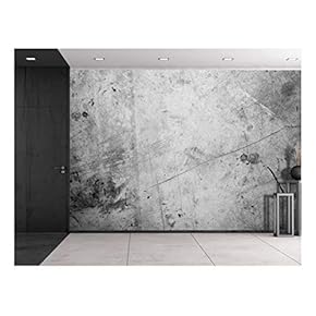 Gray and Black Splattered Painted Wall - Wall Mural, Removable Vinyl Wallpaper, Home Decor - 66x96 inches