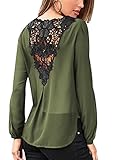 Merryfun Women's Sexy Long Sleeve V Neck Hollow Blouse Top T-shirt