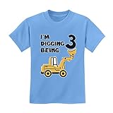 TeeStars 3rd Birthday Bulldozer Construction Party 3 Year Old Boy Toddler Kids T-Shirt