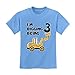 3rd Birthday Bulldozer Construction Party 3 Year Old Boy Toddler Kids T-Shirt 3T California Blue