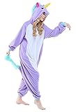 Adult Unicorn Onesie Kigurumi Animal Costume (XL(177-185CM), New Purple Unicorn)