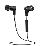 Wireless Bluetooth Sport Earphone Gift With a Charging Cable,Noise Cancelling Sweatproof Earbuds Magnetic Earphones with Mic and Lifetime Sweatproof Guarantee,Tuscom (Black)