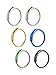 Hestya 12 Pieces Seamless Continuous Hoop Earrings 316L Stainless Steel Piercing Ring Tube Huggies for Tragus Cartilage Nose Lip, 6 Colors