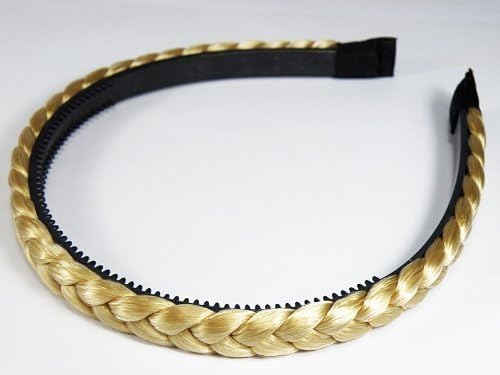 New Headband Synthetic Hair Wig Braid Blonde Wide 1 Cm Beautiful !