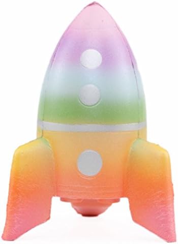 Rainbow color rocket spaceship squishy kawaii scented