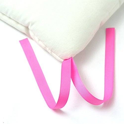Hengfey Cotton Breathable Baby Crib Bumpers 6 PCS Pink Flower