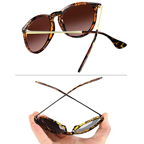 VIYSIOO Sunglasses for Women Men，Womens Vintage Sunglasses Trendy Round Classic Retro Mirrored Polarized Sun glasses