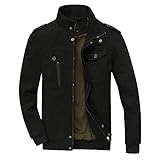 Toimothcn Men Lapel Slim Fit Zipper Coat Winter