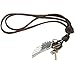 FIBO STEEL 4 Pcs Alloy Vintage Pendant Necklace for Men Women Leather Chain Adjustable,Brown