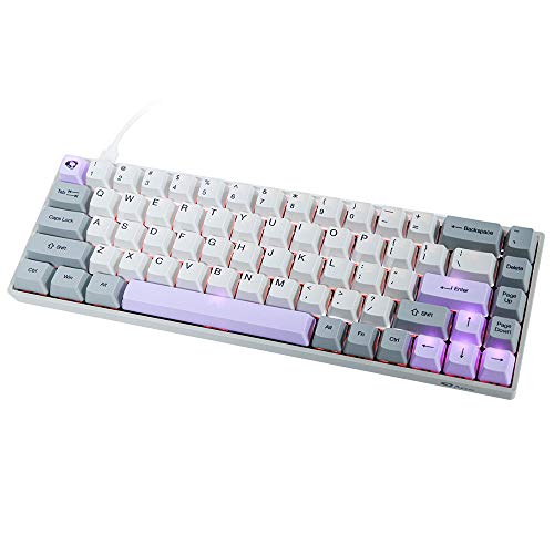EPOMKER AKKO 3068 Silent 68 Keys Bluetooth 5.0 Mechanical Keyboard TKL with PBT OEM Keycaps, Type-C Port, 1800mAh Built-in Battery for Win/Mac/Gaming (Gateron White Switch, 3068)