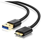 UGREEN Micro USB 3.0 Cable USB 3.0 Type A Male to Micro B Cord for Samsung Galaxy S5, Note 3, Camera, Hard Drive and More 1.5ft Black