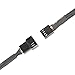 Electop 4 Pack Case Fan Y Splitter, PWM Cable 4 Pin 1 to 2 Converter Computer PC Fan Power Extension Cable,Black Sleeved Braided