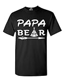 Shop4Ever® Papa Bear Teepee T-shirt Father's Day Shirts