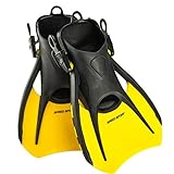 Phantom Aquatics Sport Snorkel Fins, Adjustable Travel Size Adult Swim Fins