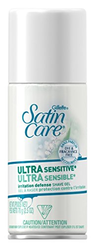 Gillette Satin Care Shave Gel Ultra Sensitive 2.5 Ounce (12 Pieces) (74ml)