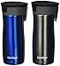 Contigo Autoseal West Loop Stainless Steel Travel Mug with Easy-clean Lid, 16-ounce, Monaco / Gun Metal, 2-pack