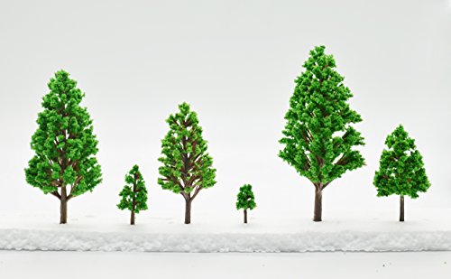 image for Hatisan 24Pcs Model Trees/Scenery Model Plastic Artificial Layout Rain