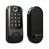 ALEKO 3-in-1 Keyless Entry Smart Door Fingerprint Lock with Touchscreen Keypad – Black
