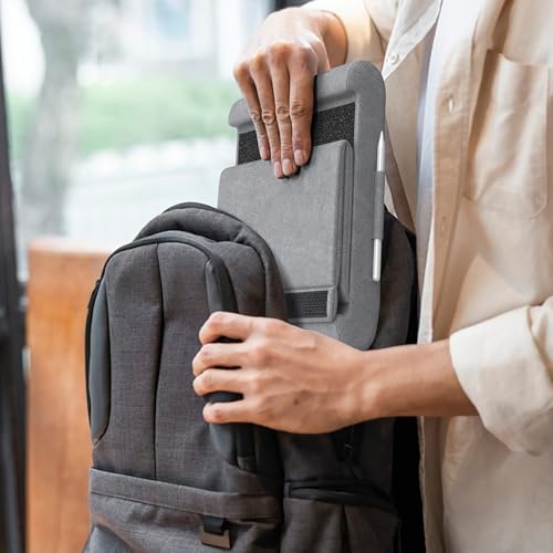 CreaDream Tablet Stand, Knee Stand, Bed and Desk Stand with Pocket and Stylus Holder, for 4-13 Inch Tablets, such as iPad Pro 11, 13, Air, Mini, Kindle, Galaxy Tab, Grey