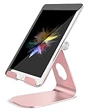 Tablet Stand Adjustable, Lamicall Tablet Stand : Desktop Stand Holder Dock Compatible with Tablet Such as iPad 2018 Pro 9.7, 10.5, Air Mini 4 3 2, Kindle, Nexus, Tab, E-Reader (4-13'') - Rose Gold