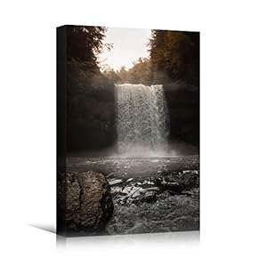 signwin Canvas Wall Art Lake Waterfall Landscape Multicolor...