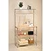 Seville Classics Bakers Rack Kitchen Workstation with Rubber Wood Top