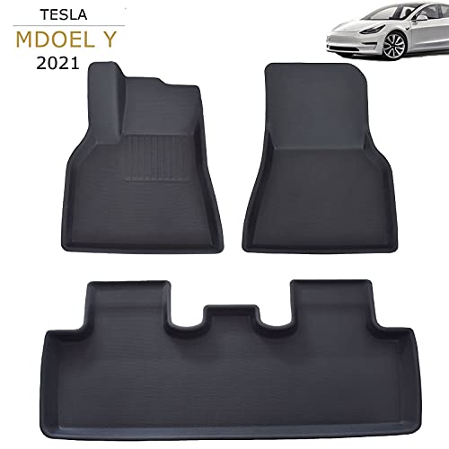 Tesla Model Y Floor Mats 2021 2022 Custom Fit All Weather Car Mats