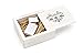 Antique Maple 16GB USB Flash Drive - Stained in Wedding White - Inserted into a Printed Matching Maple Stained Box with Raffia grass inside. MR & MRS Elegance Design!