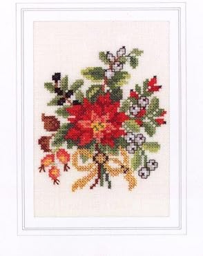 Eva Rosenstand Flowers And Berries Card Cross Stitch Kit Amazon Co Uk Kitchen Home