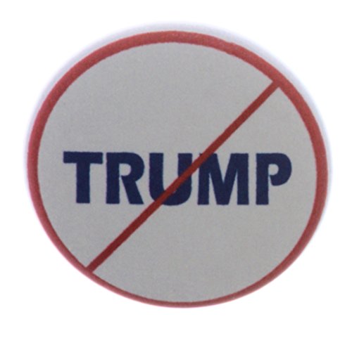 QTY 10 Anti Red Slash TRUMP 1.25" Pinback Buttons Pins President Campaign Vote