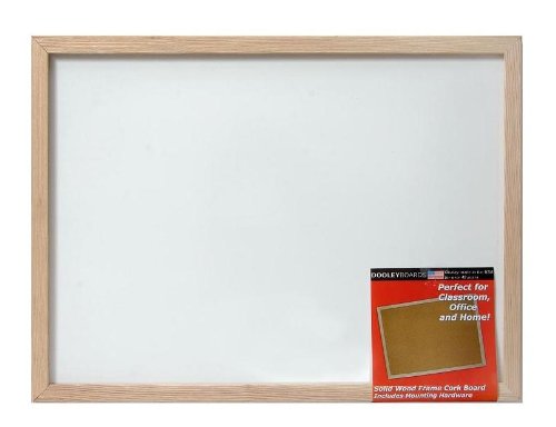 Dooley Wood Framed Dry Erase Board, 17 x 23 Inches, Brown (1824MB)