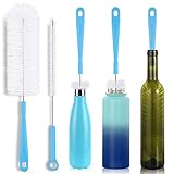 16" Bottle Brush Cleaner for Water Bottle - Long Handle Bottle Brush for Cleaning Thermos Hydro Flask Contigo S'Well Simple Modern Narrow Neck Sport Bottles Kombucha Beer Bottle and Jugs, Set of 2