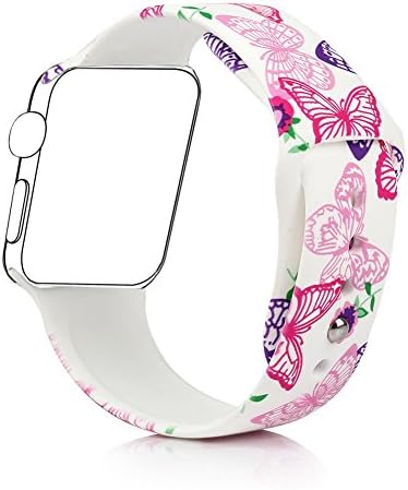 Blesihu Replacement Band for Apple Watch, Strap Bands for iwatch, Silicone Sport Style Wristband, Personalized Design, 16 Colors, Both 38mm and 42mm Models Available