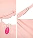 ADORNEVE Women Sexy Strap Lingerie Satin Pajamas Slip Nightshirt, Pink, Small