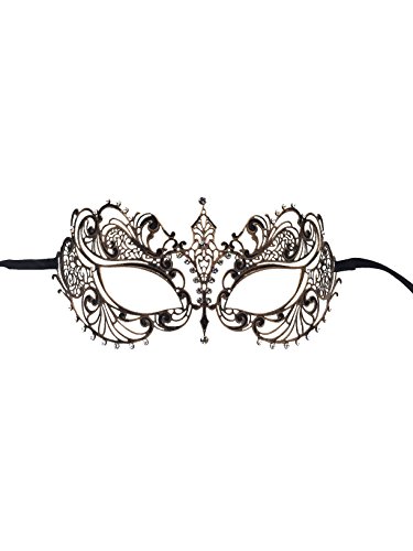 Luxury Mask Women's Laser Cut Metal Venetian Pretty Masquerade Mask