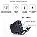 Switchtec Quick Charge 3.0 Dual USB Rocker Switch Style Charger Blue Voltmeter for Boats, Polaris, RZR 1000, Ranger, Mobile Home, RV, Can Am Spyders, Can Am Maverick, Can AM SxS, Golf Cart