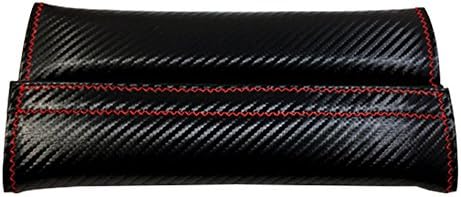 Native Gear European Luxury Seat Belt Cover Carbon Fiber Style Shoulder Pad Cushion Safe Protector Red Liner