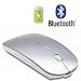 Bluetooth Mouse Rechargeable Wireless Mouse for Macbook pro PC Windows Laptop，Wireless Bluetooth Mouse for Macbook Air Bluetooth Mouse for Laptop Silver