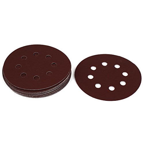 uxcell 5" Dia 8 Holes 2000 Grit Abrasive Grinding Hook and Loop Sanding Discs 20 Pcs