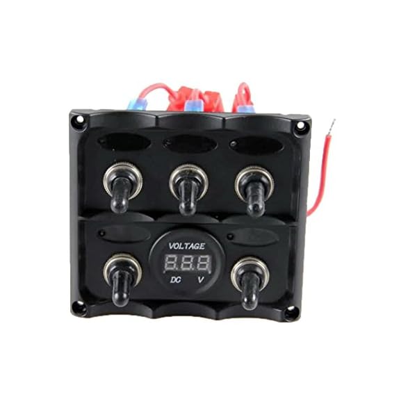 Koolee-Toggle-Switch-Panel-5-Gang-Blue-LED-Indicator-Switch-Panel-Digital-Voltmeter-for-Marine-Boat-Truck-RVS Koolee-Toggle-Switch-Panel-5-Gang-Blue-LED-Indicator-Switch-Panel-Digital-Voltmeter-for-Marine-Boat-Truck-RVS