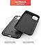 EUASOO iPhone 11 case, Shockproof Hard PC+ Soft TPU Double Protection, Stylish Slim Lightweight Non-Slip Cover Case, Support Wireless Charging, Only Compatible for 2019 iPhone 11 6.1 Inch (Black)