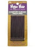 Hype Hair Curved Wrap Brown Bobby Pins - 18 Pcs.