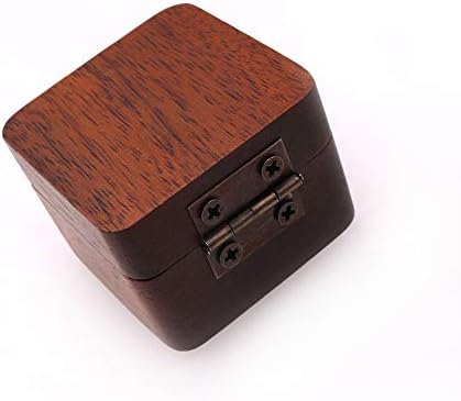 Lepeuxi Wood Guitar Pick Box Storage Case Plectrum Holder Organizer for Guitarist Accessories Black Walnut Material