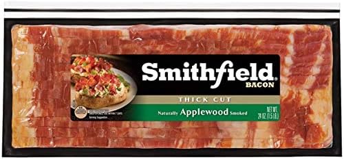 SMITHFIELD BACON APPLEWOOD SMOKED THICK CUT 24 OZ PACK OF 2