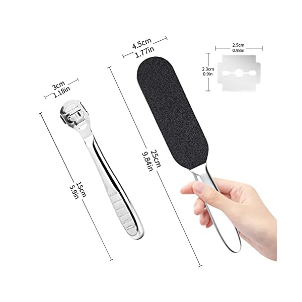 Canvalite-Pedicure-Foot-File-Foot-Scraper-Set-Rasp-Callus-Remover-Shaver-Professional-Stainless-Steel-Foot-Care-Tool-for-Hard-Dead-Skin Canvalite Pedicure Foot File Foot Scraper Set Rasp Callus Remover Shaver Professional Stainless Steel Foot Care Tool for…