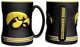 Iowa Hawkeyes 15 oz Relief Mug - Black