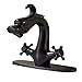 Senlesen Dragon Shape Oil Rubbed Bronze Bathroom Sink Faucet Deck Mount Single Hole Double Handle Cross Knobs Vanity Sink Basin Mixer Tap with Cover Plate Without Pop Up Drain