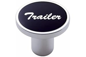 United Pacific 23017 - Air Brake Valve Control Knob - Trailer, Black Aluminum Sticker
