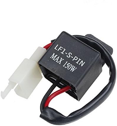 GZXY 2 Pin LF1-S-PIN Flasher Relay for Motorcycle LED Turn Signal Bulbs Hyper Flash Issue